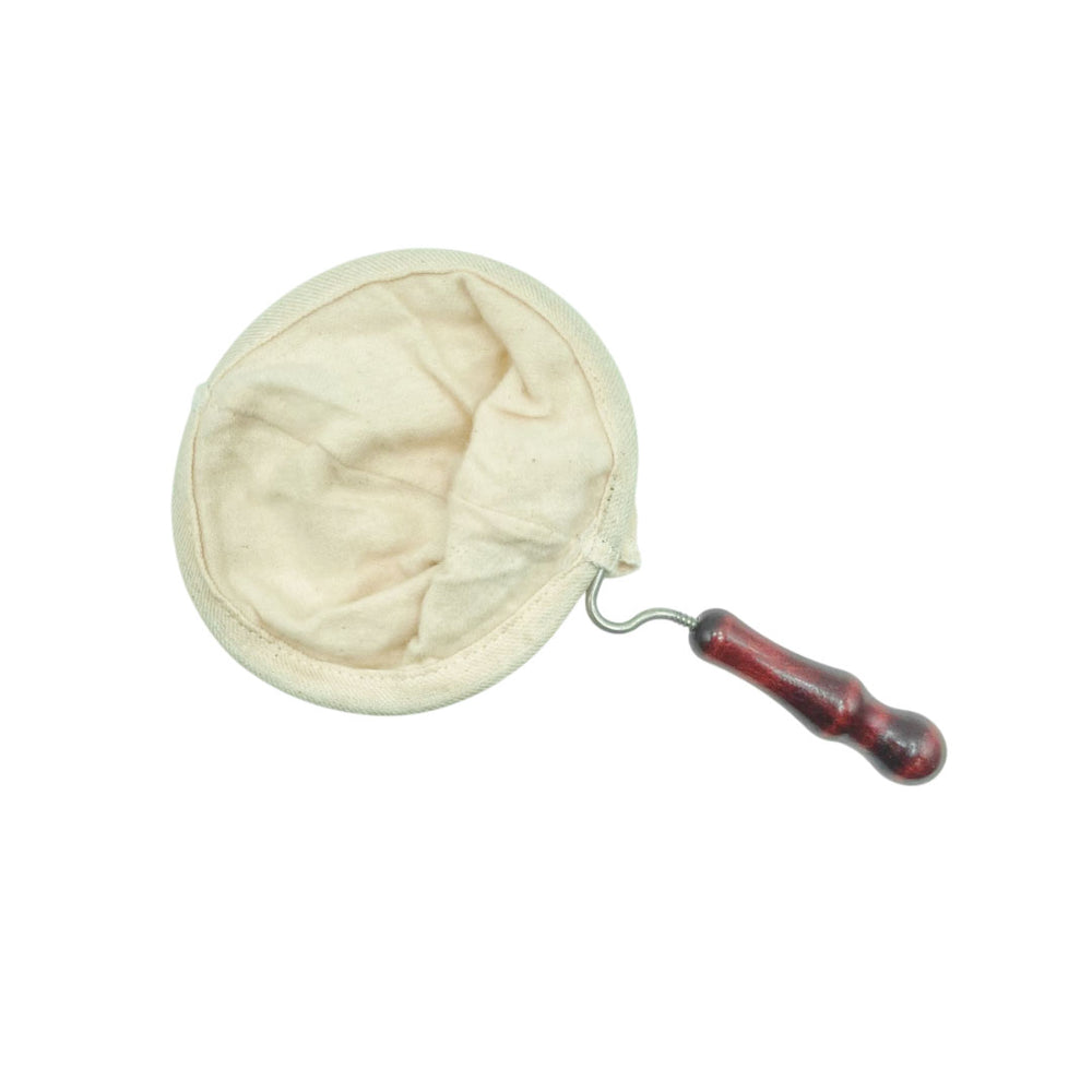 Colador En Tela Con Mango En Madera