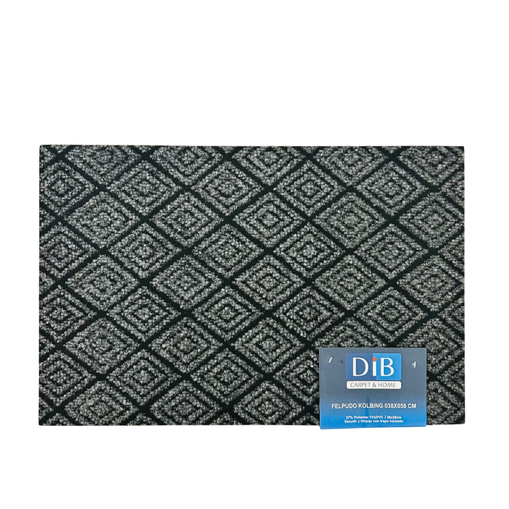 Felpudo gris oscuro con diseño geométrico 38x58cm Lala Home Kolbing