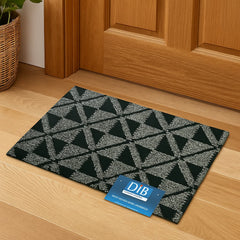 Felpudo gris oscuro con diseño geométrico 38x58cm Lala Home Kolbing