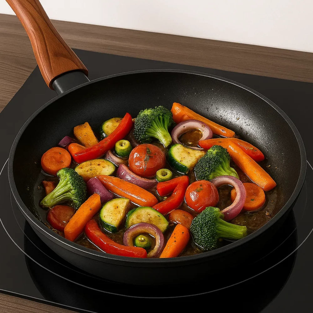 Sartenes antiadherentes de 18 cm, 22 cm y 26 cm