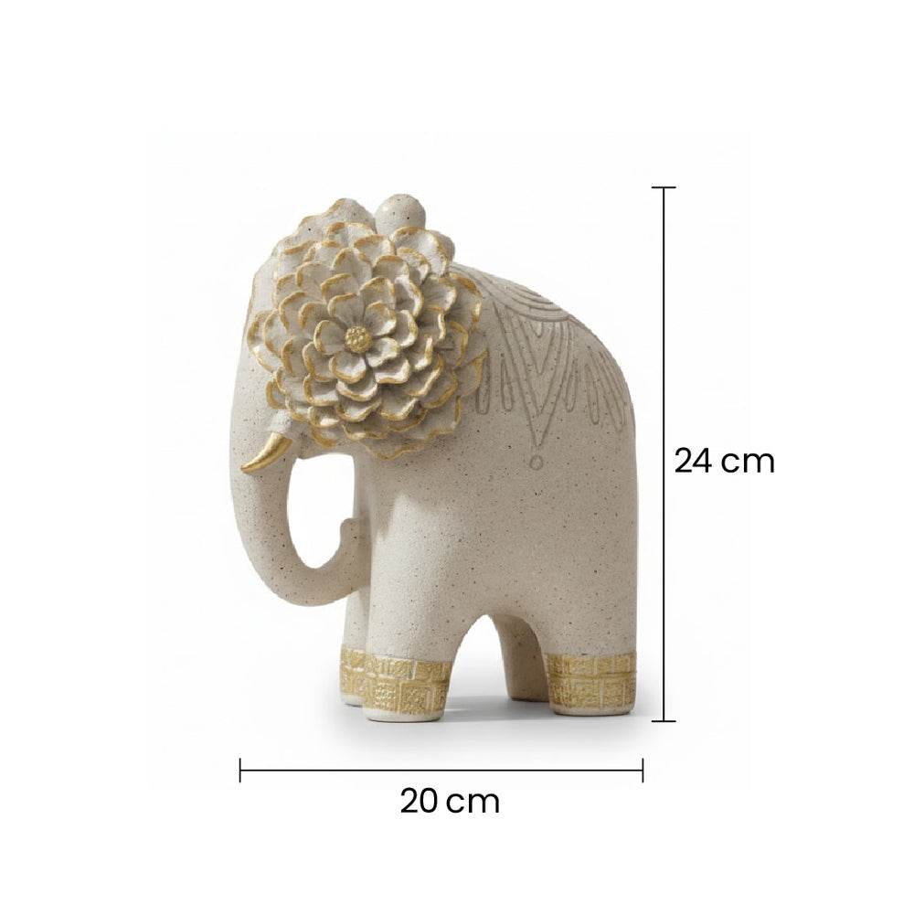Figura Decorativa Elefante Con Flor En Oreja medidas largo 