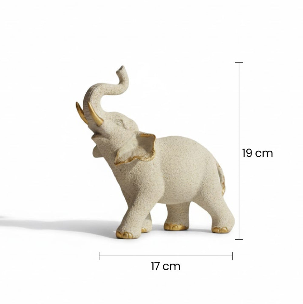 Figura Decorativa Elefante Con Trompa Levantada medidas pequeño