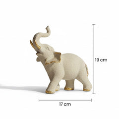Figura Decorativa Elefante Con Trompa Levantada medidas pequeño