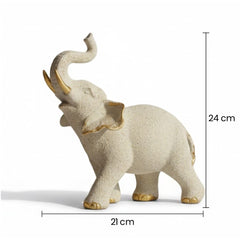 Figura Decorativa Elefante Con Trompa Levantada medidas grande