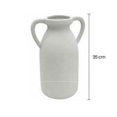 Florero De Cerámica Blanco Tipo Jarra medida