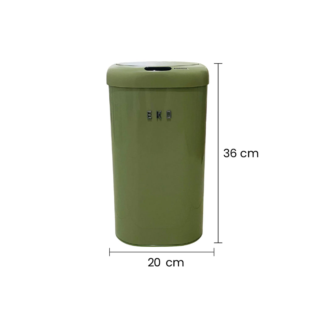Papelera 12lt Con Sensor Inteligente Eko Verde Lima medida