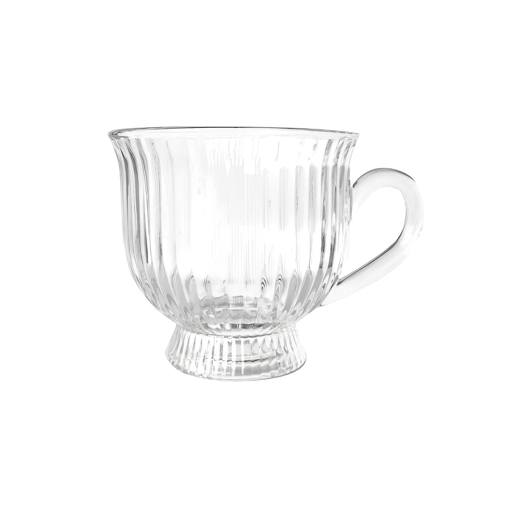 Pocillo transparente con diseño acanalado vertical 220 ml