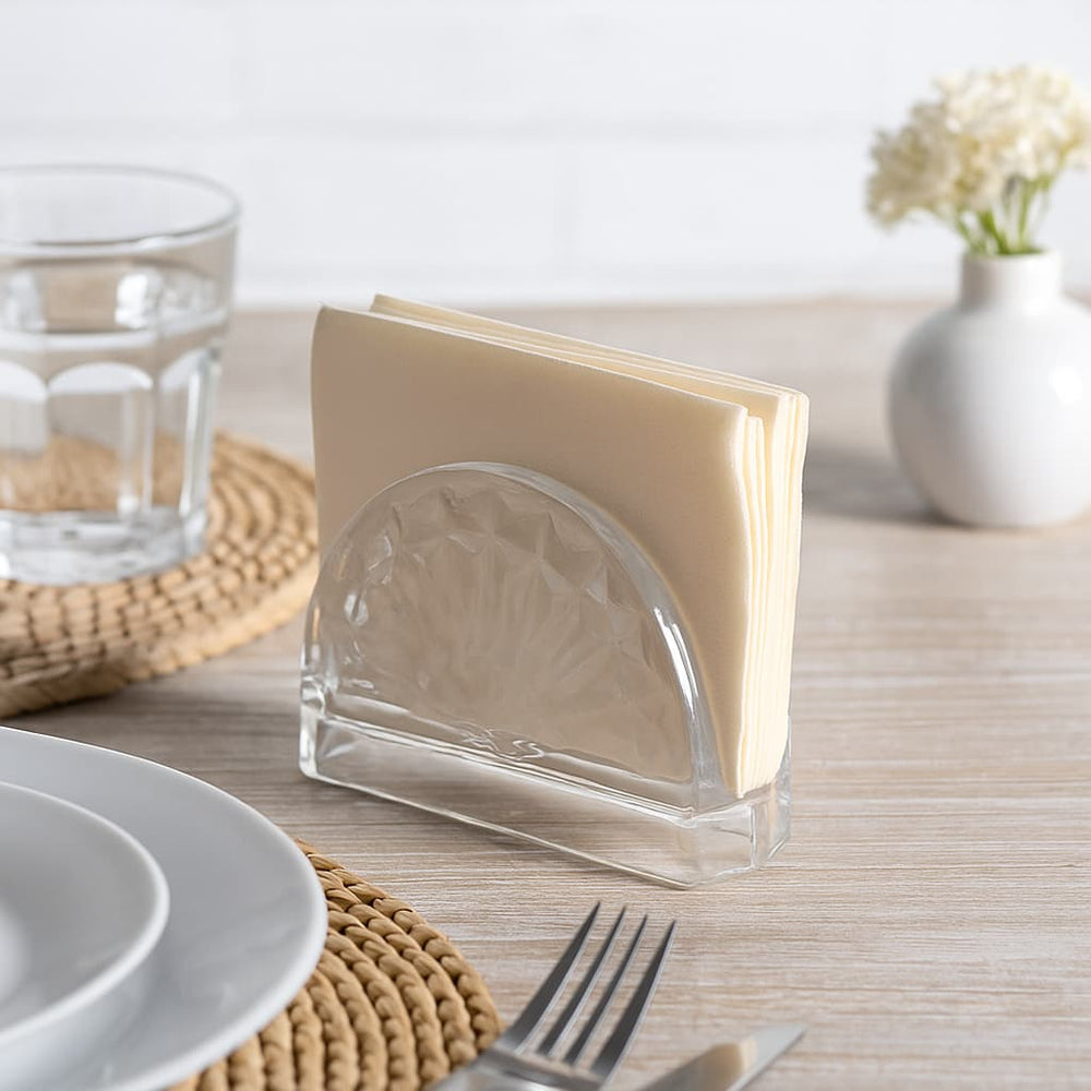 Servilletero en vidrio grabado 12x4x9 cm – Lala Home Colombia