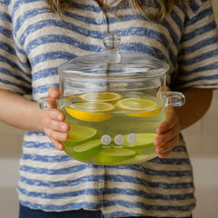 Olla En Vidrio Borosilicato 1900ml Con Tapa