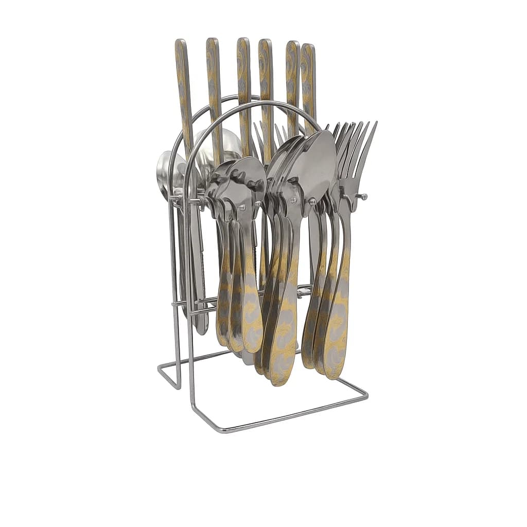 Juego de cubiertos en acero inoxidable 24 piezas