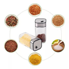 Set 4 Condimenteros y Aceitera Base Negra | Lala Home