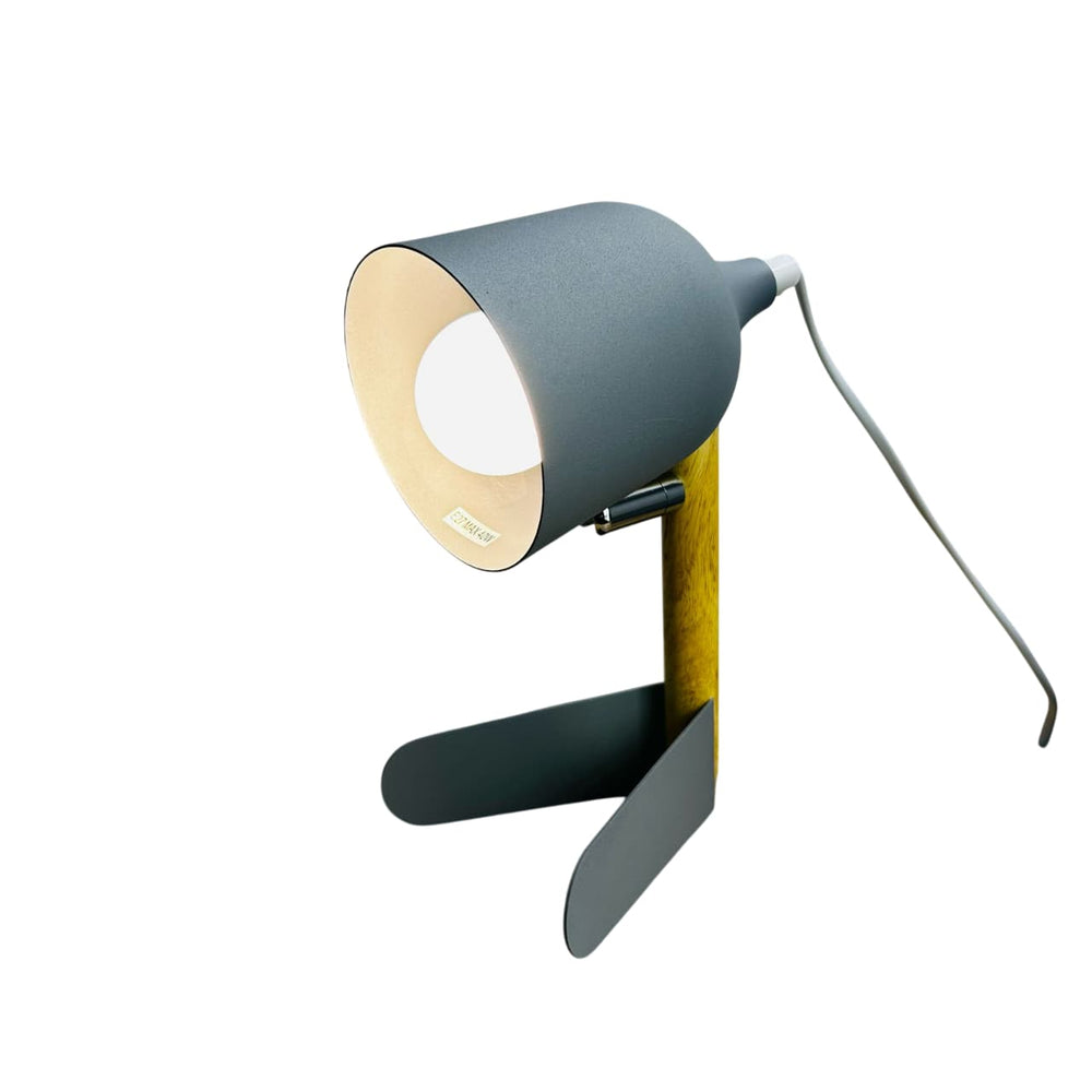 Lámpara de Escritorio 23cm Diseño Foco Soporte en Bambú | Lala Home Colombia