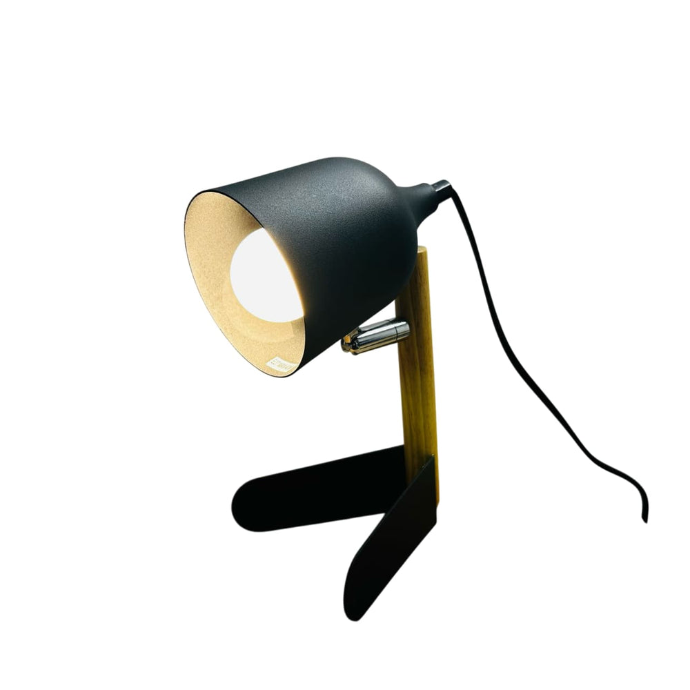 Lámpara de Escritorio 23cm Diseño Foco Soporte en Bambú | Lala Home Colombia