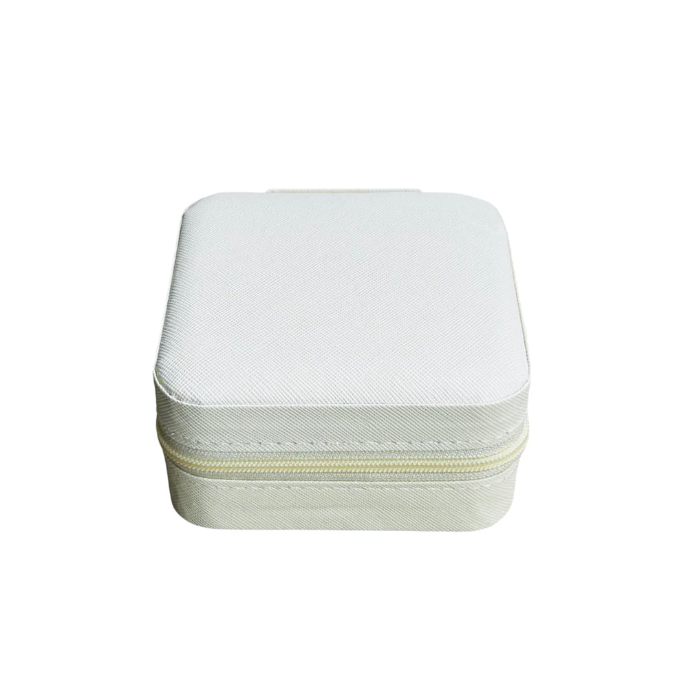 Mini joyero portátil beige con cremallera – Lala Home