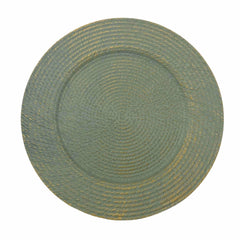 Plato Base Decorativo Con Manchas 33cm Verde Menta