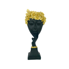 Figura Decorativa 22cm Mujer Pensando Con Corona