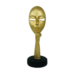 Figura Decorativa 28cm Cara Pensando Dorado