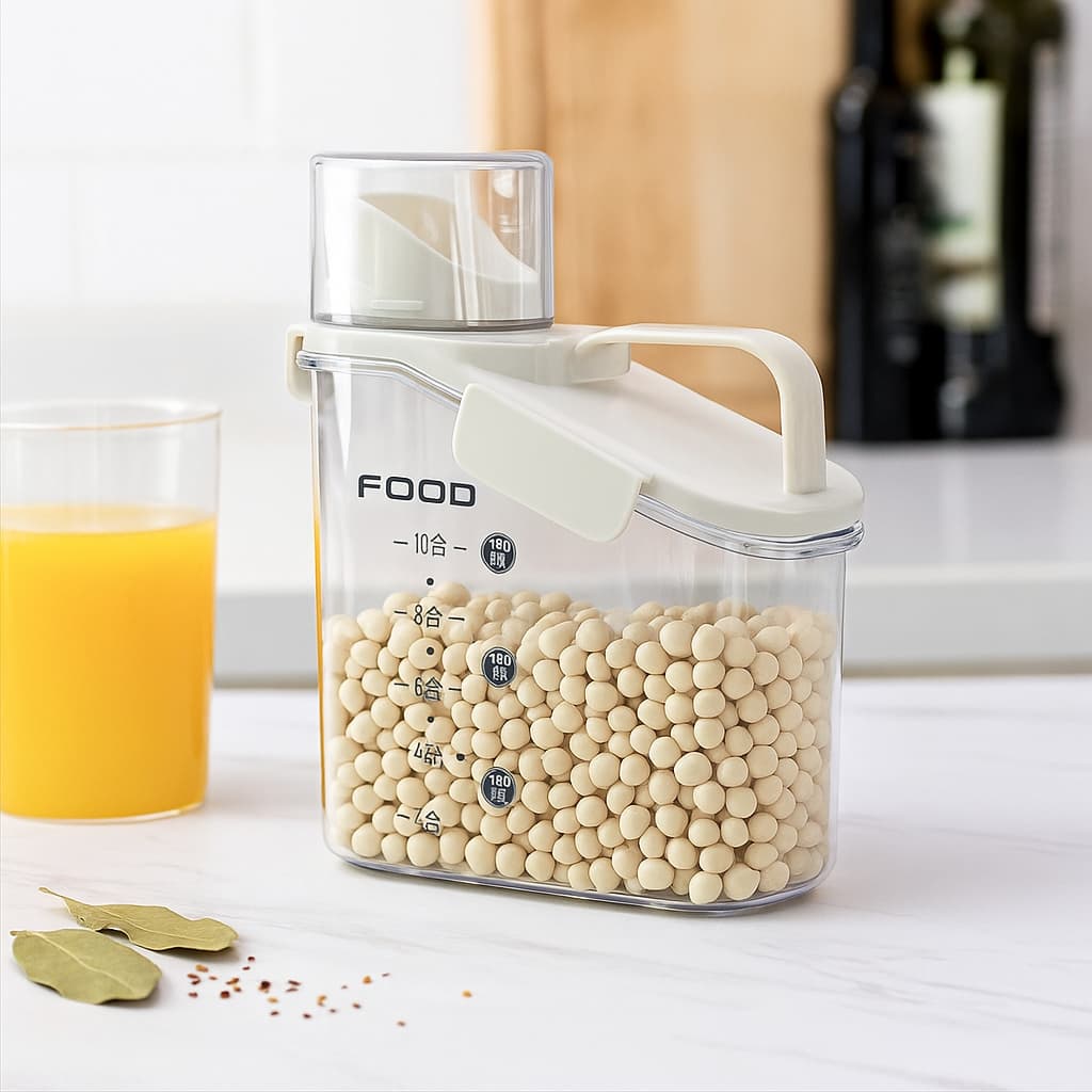 Recipiente para granos 1500 ml gris plata – Lala Home