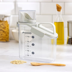 Recipiente para granos 1500 ml gris plata con tapa dosificadora – Lala Home