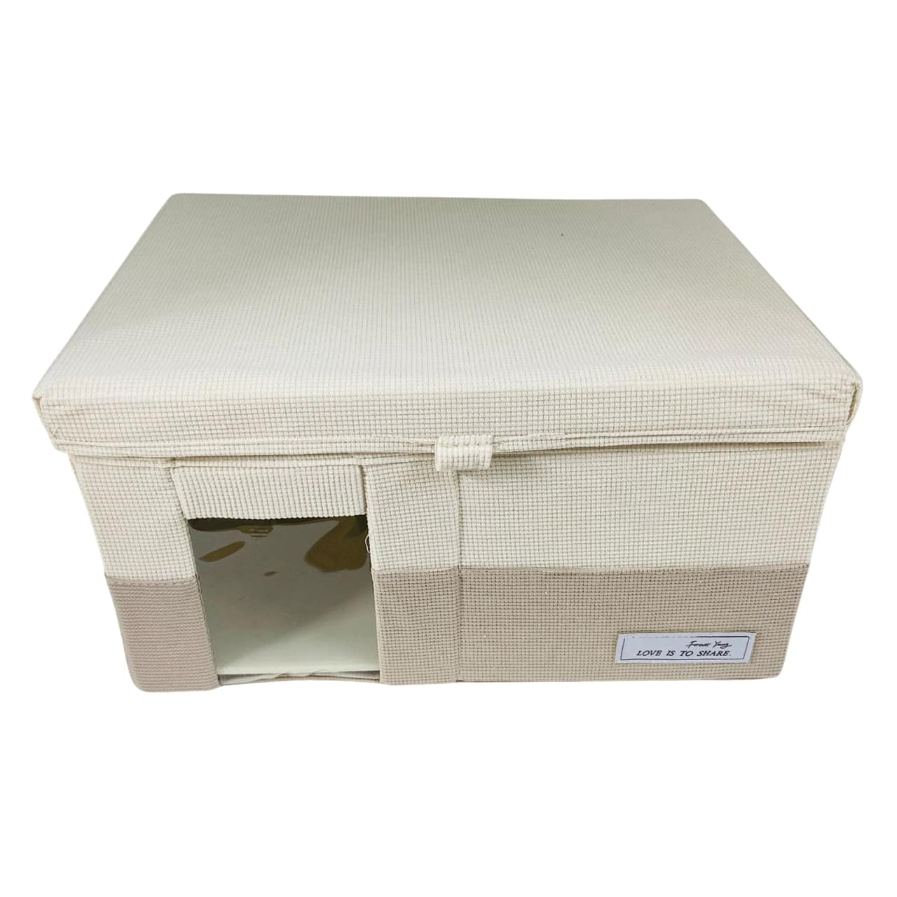 Organizador 29x39cm En Tela Con Tapa Beige