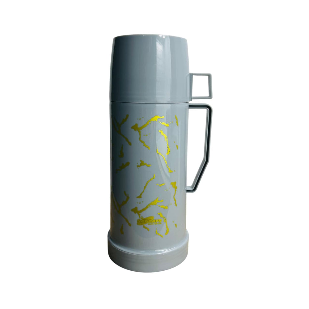 Termo plástico diseño mármol 0.96L color negro / gris / blanco