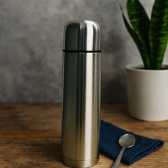 Termo de acero inoxidable 0.75L color plateado