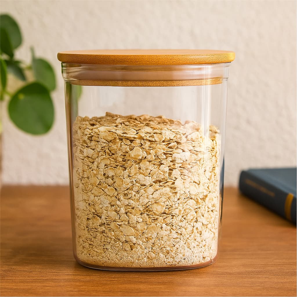 Recipiente hermético 1200 ml con tapa de bambú – Lala Home