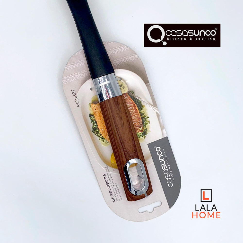 Cuchara Ranurada Nylon Mango Tipo Madera Casasunco