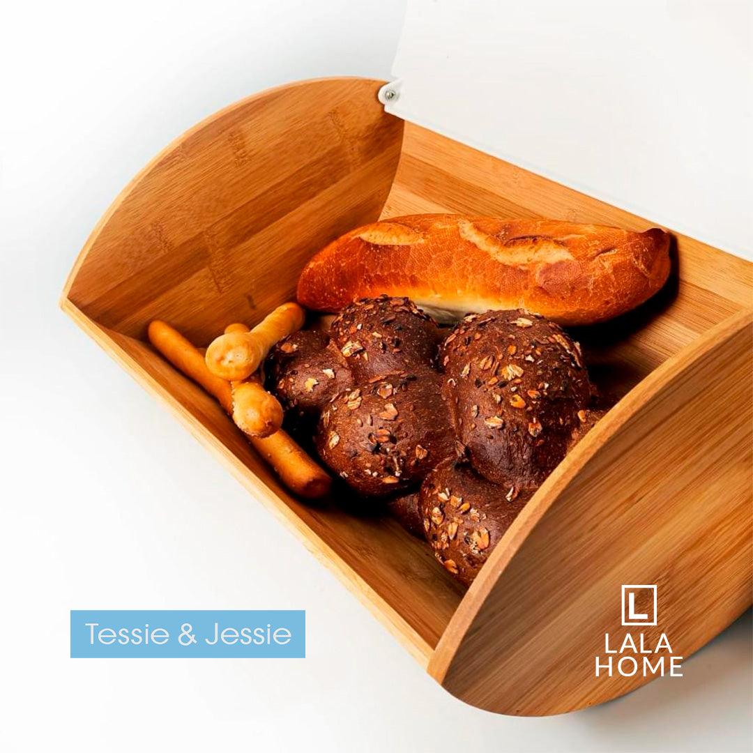 Cesta Para Pan En Bambú Blanco Tessie & Jessie