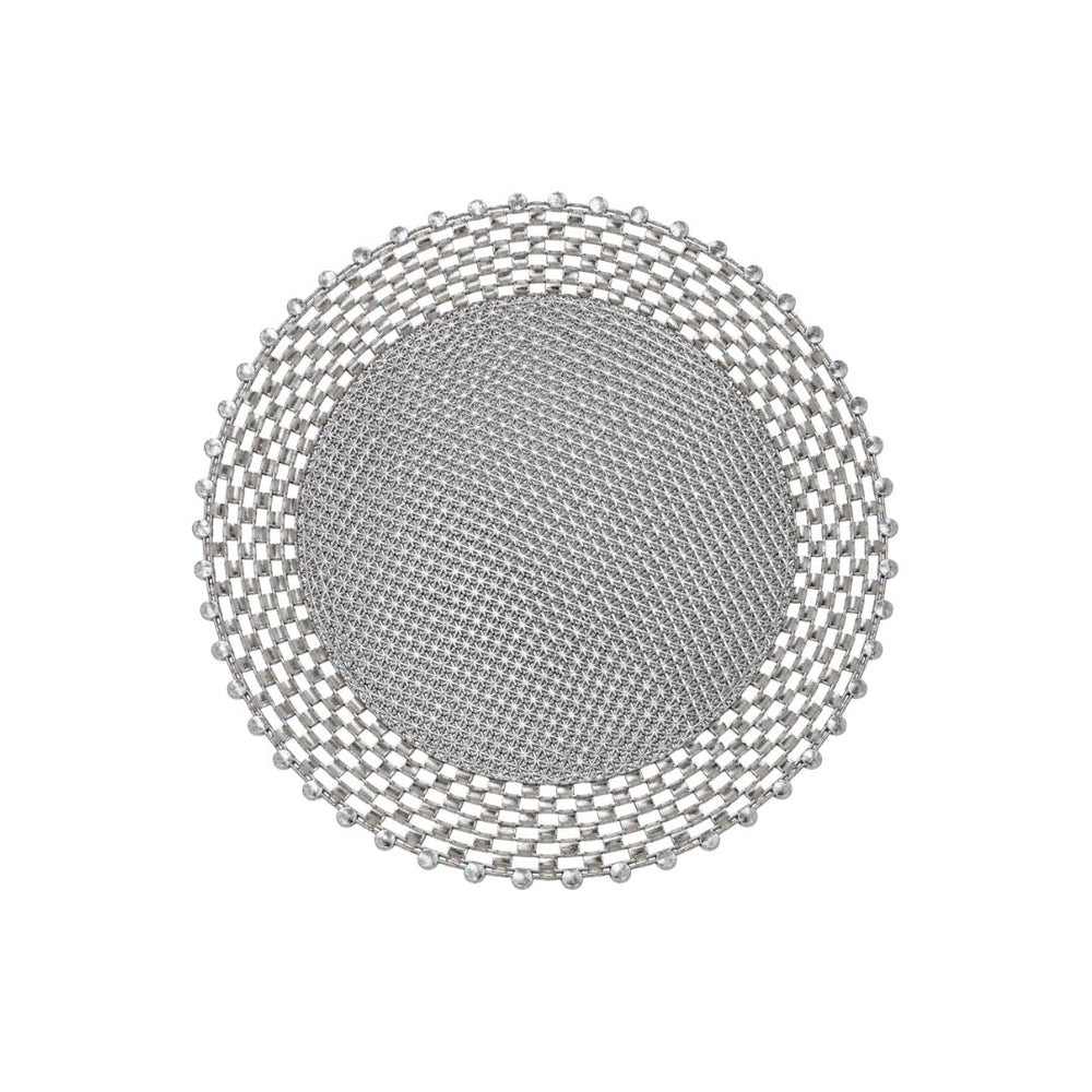 Individual redondo de 38 cm con diseño entrelazado
