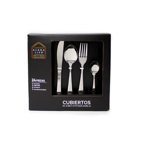 Set de cubiertos x24 Tokio de acero inoxidable – Lala Home Colombia