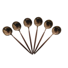 Set x6 Cucharas Gourmet Oro Rosa