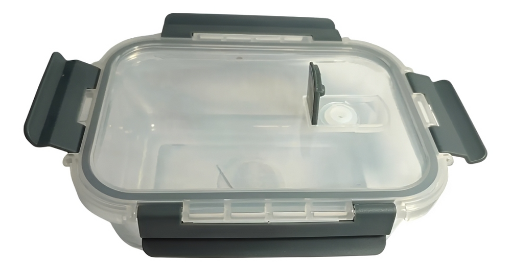 Lonchera hermética de vidrio rectangular con capacidad de 800 ml
