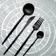 Set de cubiertos Sao Pablo x 24 piezas en acero inoxidable negro