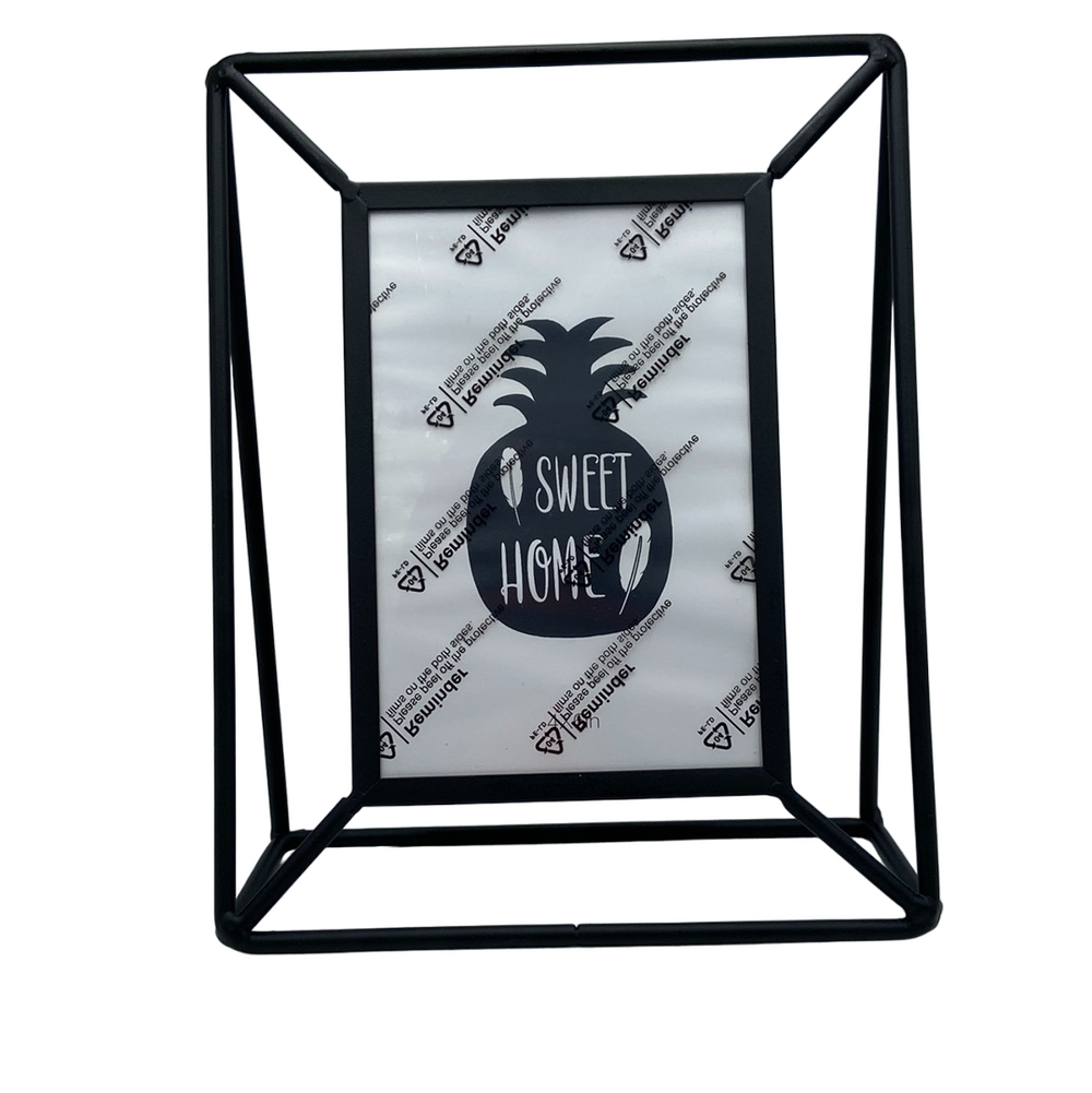 Portarretrato Metalico Negro 3D