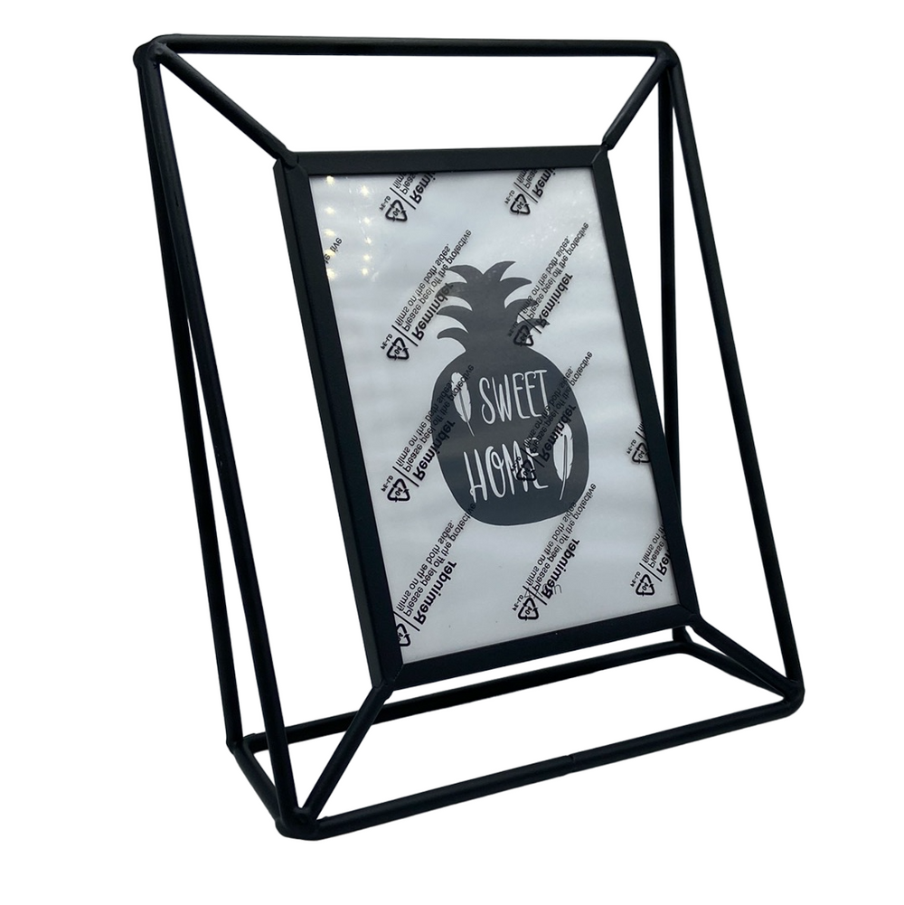 Portarretrato Metalico Negro 3D