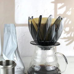 Filtro tipo flor de loto V60 porta filtro para café 