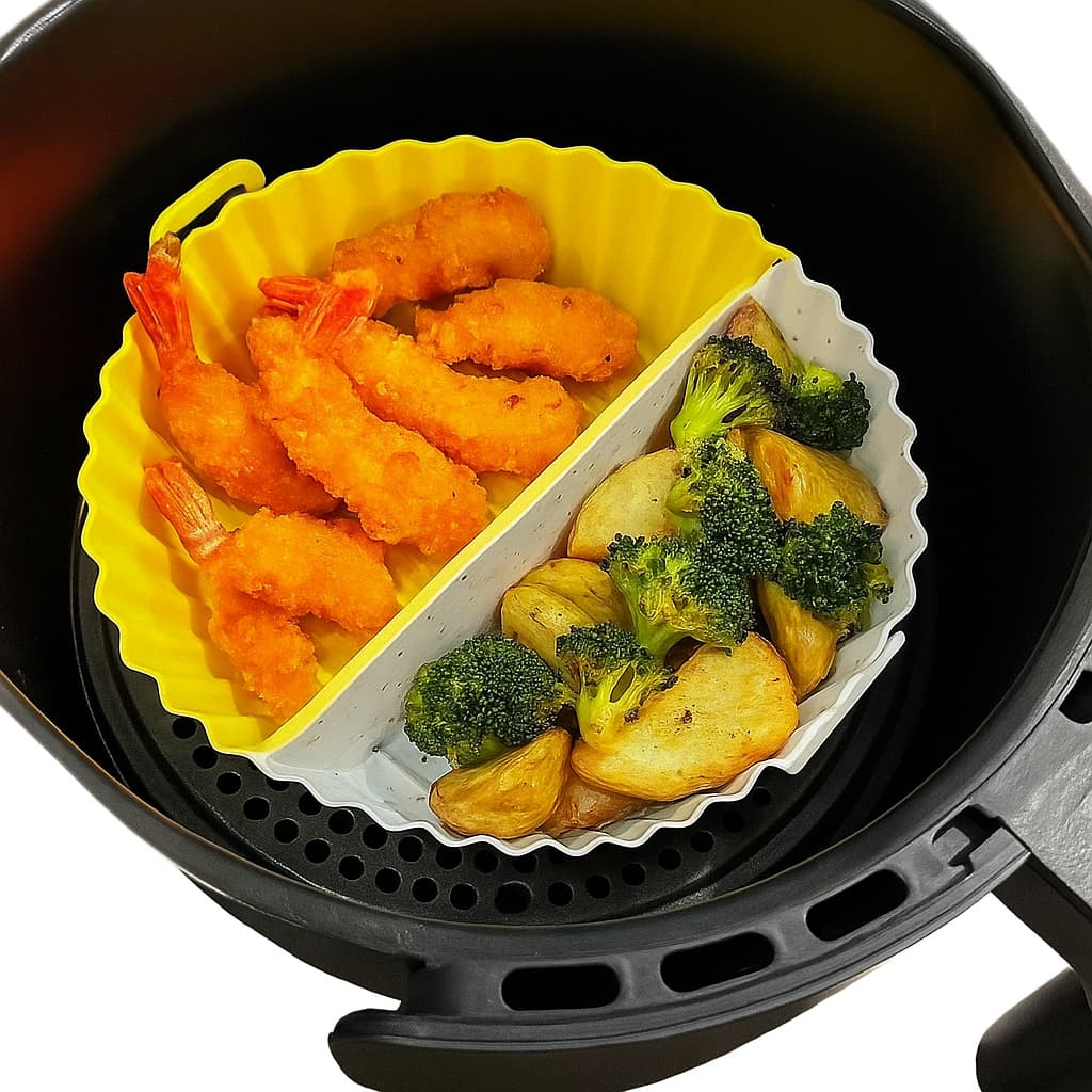 Molde para preparar dos platos en una sola freidora – Lala Home