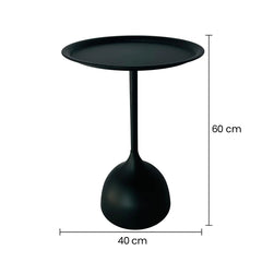 Mesa De Centro 40x60cm Metálica Tipo Copa Negra medidas