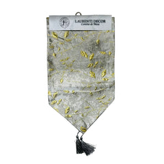 Camino De Mesa Bordado Hojas Dorado 33 x 180cm