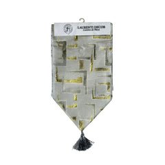 Camino De Mesa Diseño Cuadros Dorado 33 x 180cm
