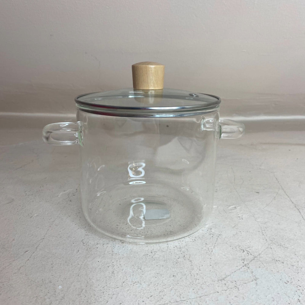 Olla 260ml Con Orejas Y Agarre En Bambú