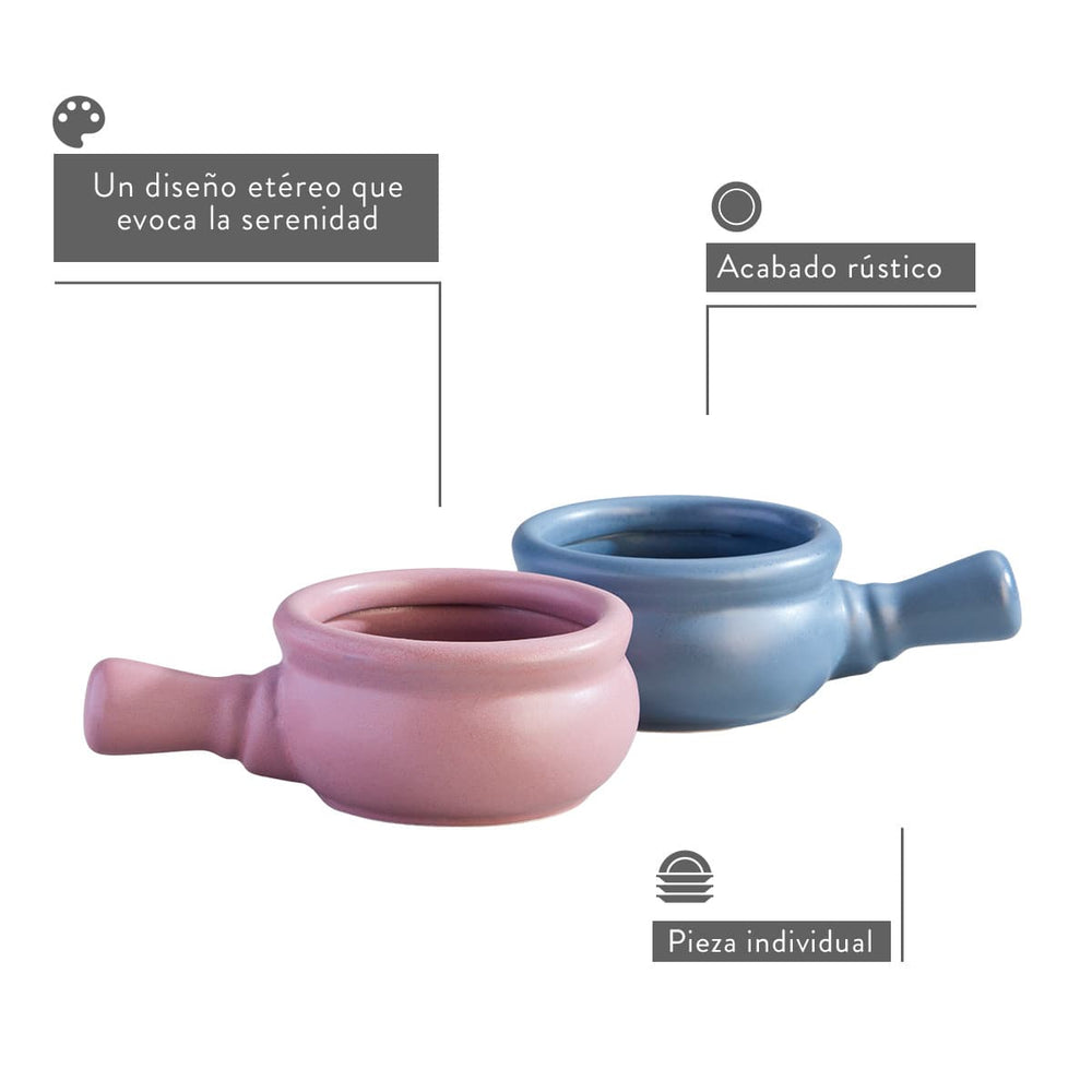 Recipiente tipo bowl con asa para sopas 386 cc