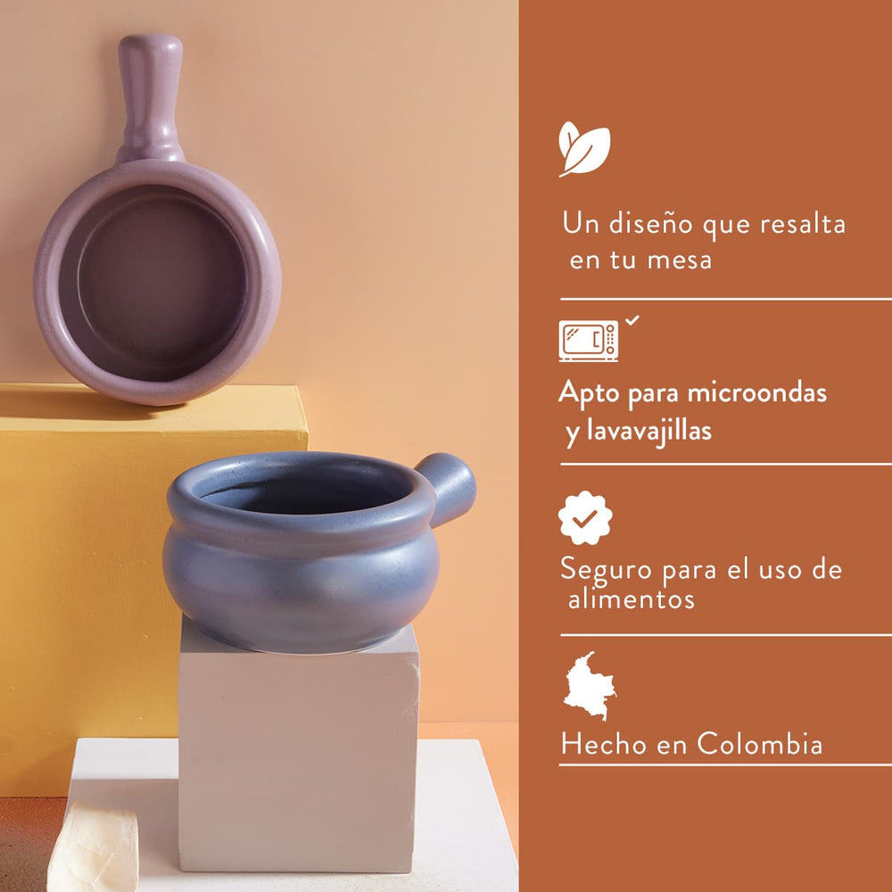 Detalle del color y acabado del bowl Océano