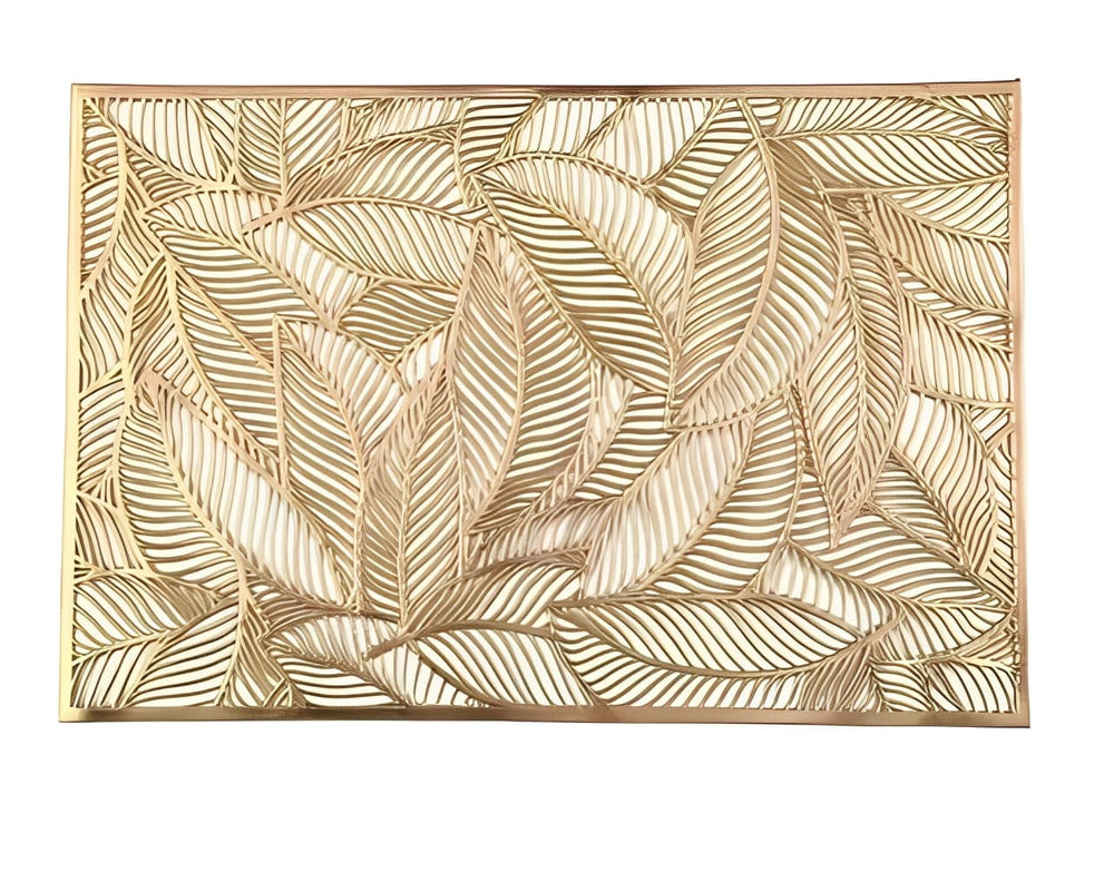 Individual decorativo en PVC resistente diseño hojas grandes