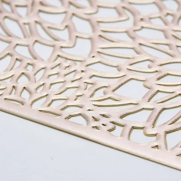 Individual de mesa elegante 30x45 cm PVC diseño hojas