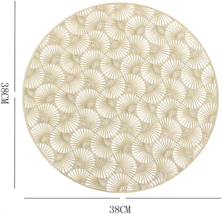 Individual elegante de mesa calado en forma de abanicos