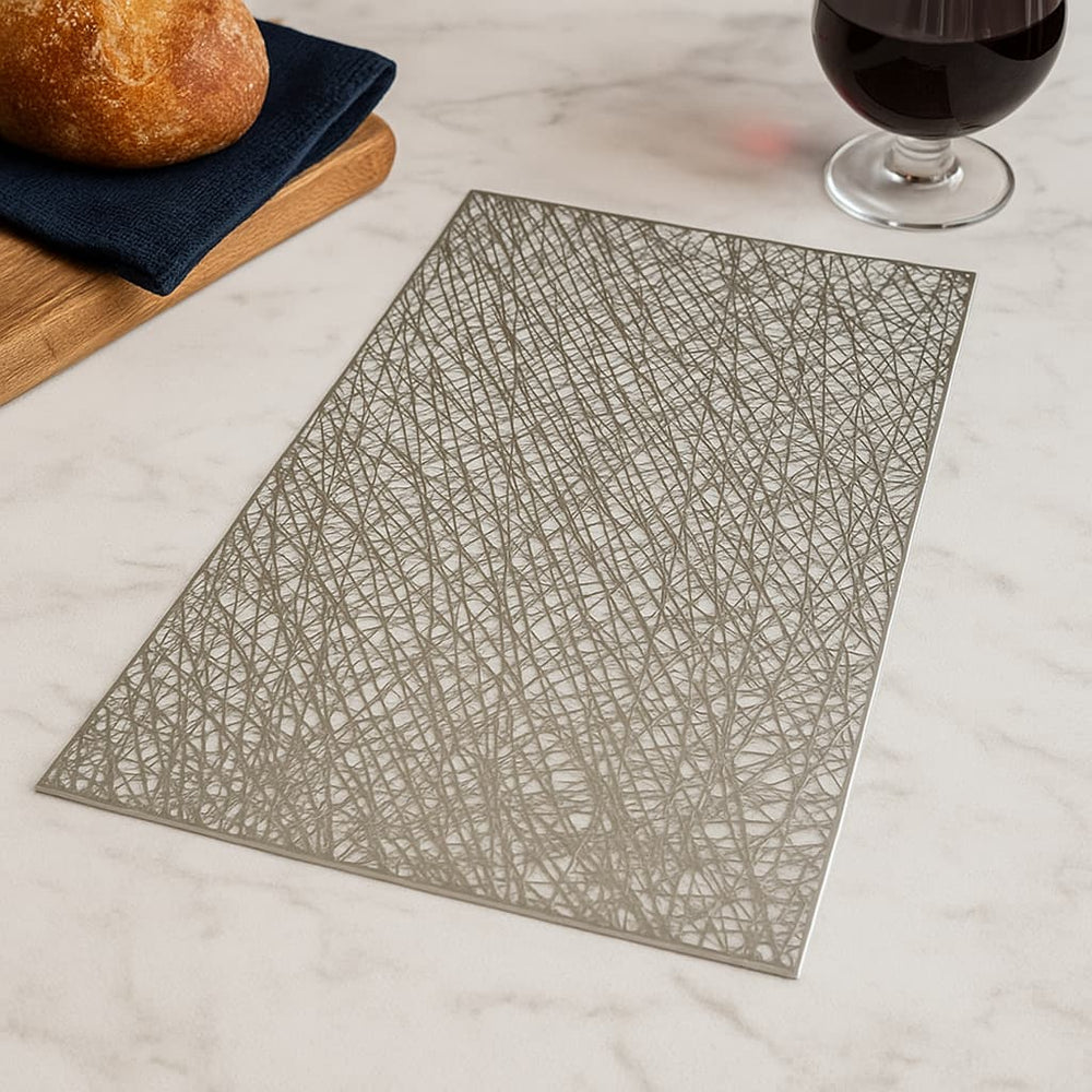 Individual rectangular en PVC diseño entramado moderno