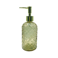 Dispensador De Jabón 195ml Con Tapa Dorado Diseño Rombos
