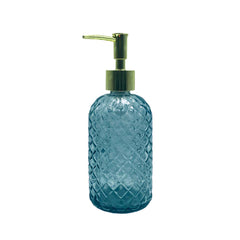 Dispensador De Jabón 195ml Con Tapa Dorado Diseño Rombos